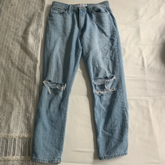 Just Black Denim - Distressed Mom Jeans